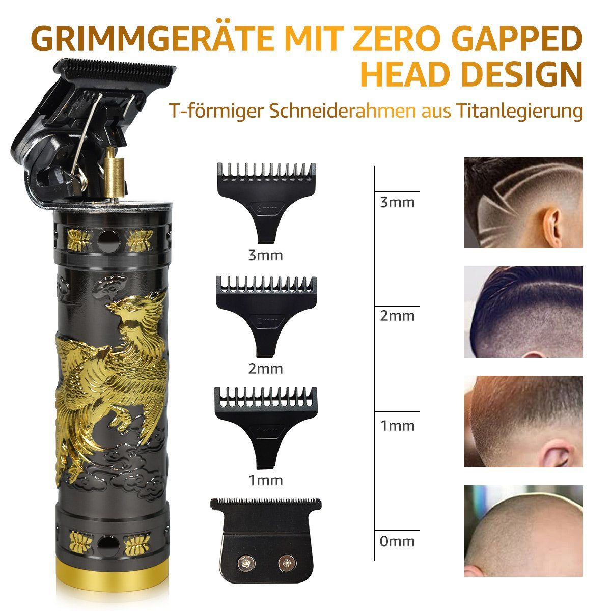 Phönix 7Magic Männer Haarschneider Mini-Haarschneidemaschine Rasierer, für Profi