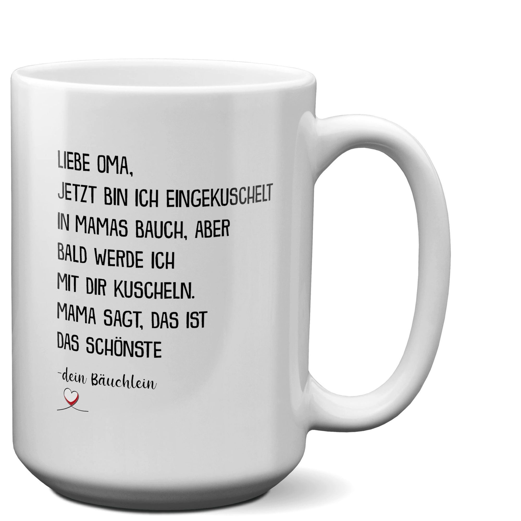 22Feels Tasse Du Wirst Oma Schwangerschaft Geschenk Baby Werdende Grossmutter Frauen, Keramik, XL, Made In Germany, Spülmaschinenfest