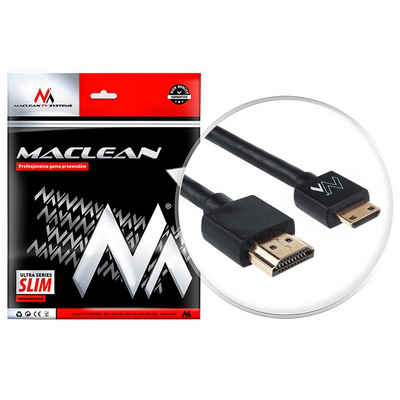 Maclean MCTV-711 HDMI-Kabel, (100 cm), HDMI-miniHDMI SLIM Kabel 1.4 3D GOLD 1m