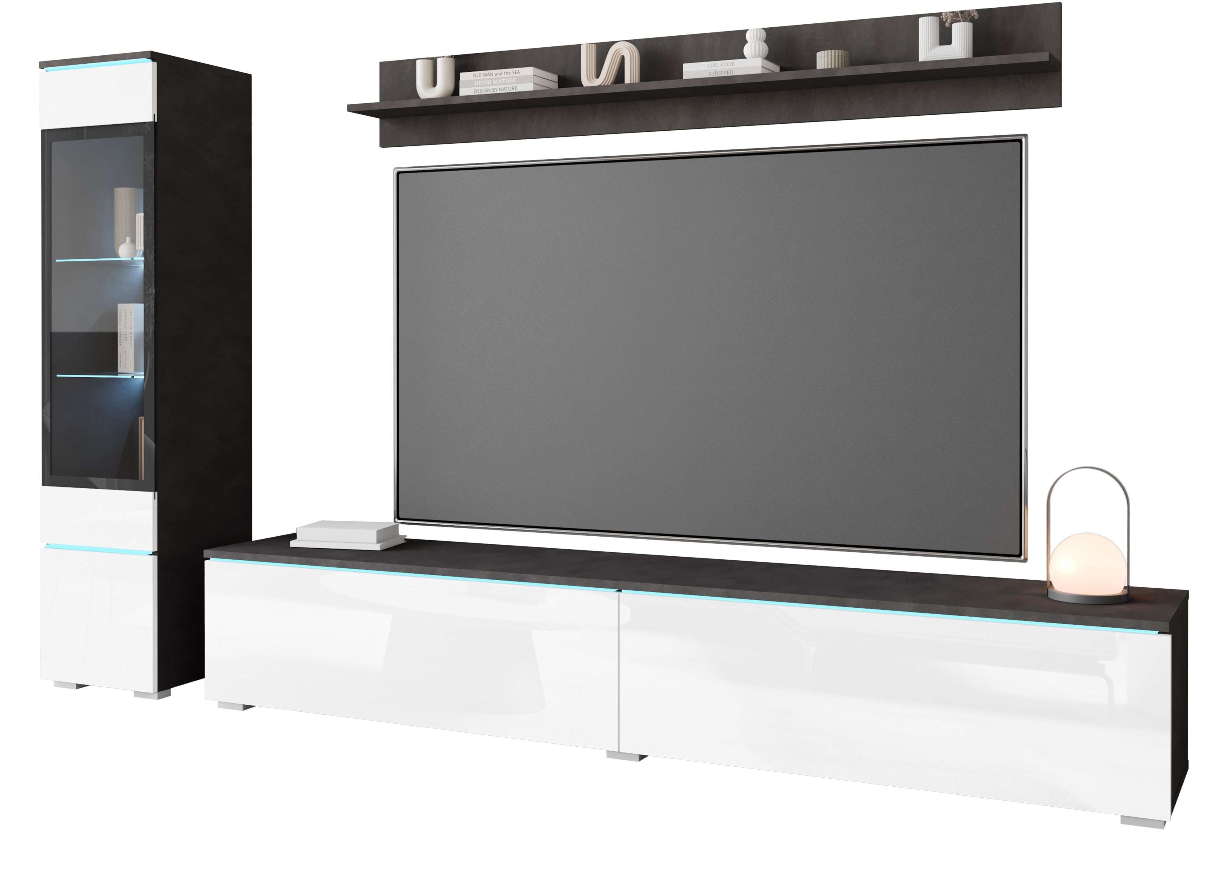 INOSIGN Wohnwand VERA I, Vitrinen Türanschlag links/rechts wechselbar, (Kom günstig online kaufen