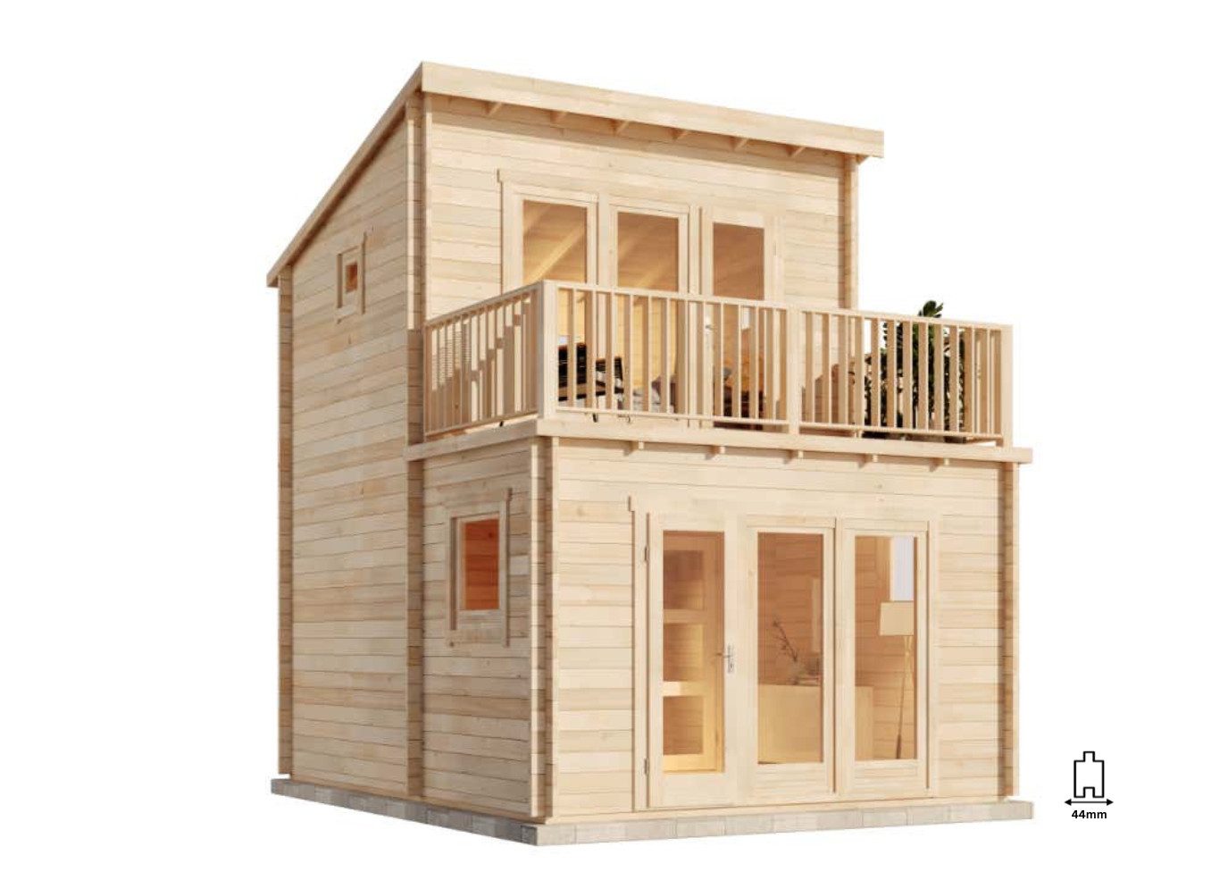 Alpholz Gartenhaus Garten- und Freizeithaus Manhattan, BxT: 400x510 cm, in Naturbelassen