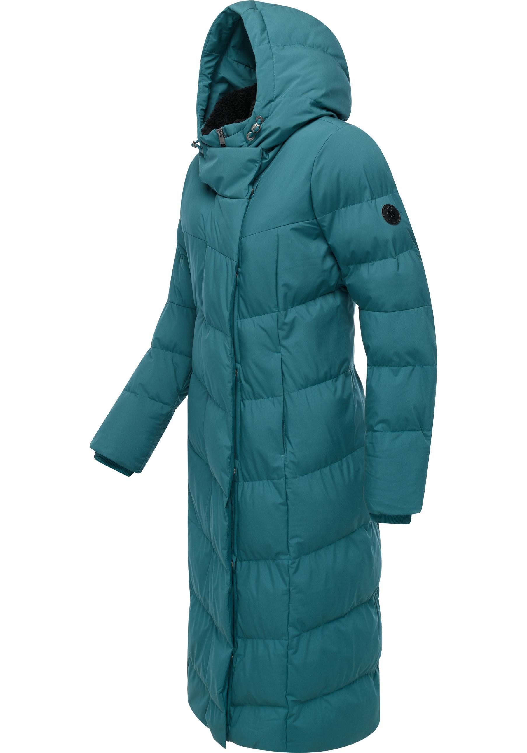 Ragwear Wintermantel Pavla Long Soft YOUMODO Wasserdichter Steppmantel mit Kuschelkragen