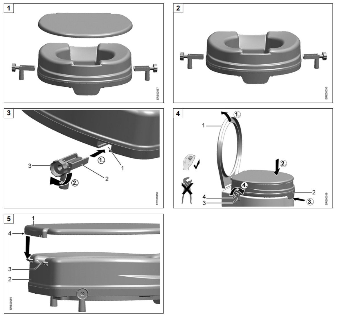 DocMed Toilettensitzerhöhung aus glattem Kunststoff Versiegelte Form, Max. Belastbarkeit: 200 kg, 10 cm, Erhöhung, mit Hygieneausschnitt, Made in Germany