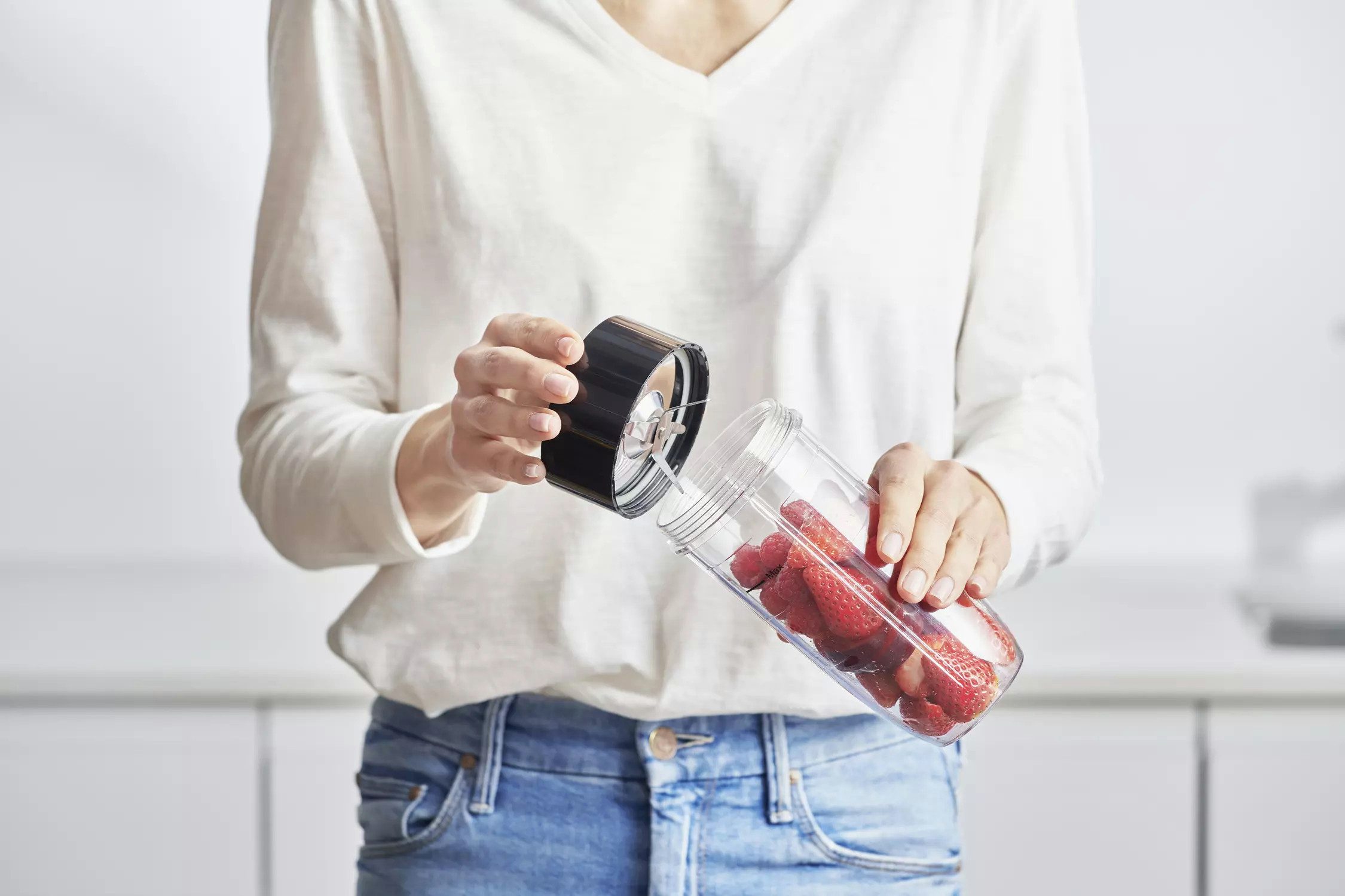 Betty Bossi Smoothie-Maker MixFIT Smoothiemaker Standmixer 380 W 3 Becher To-Go, 380 W