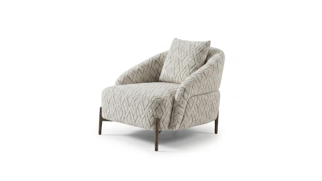 JVmoebel Loungesessel Sessel Moderner Designermodell Beige Farbe Elegante Wohnzimmer Komfort (1-St), Made in Europa