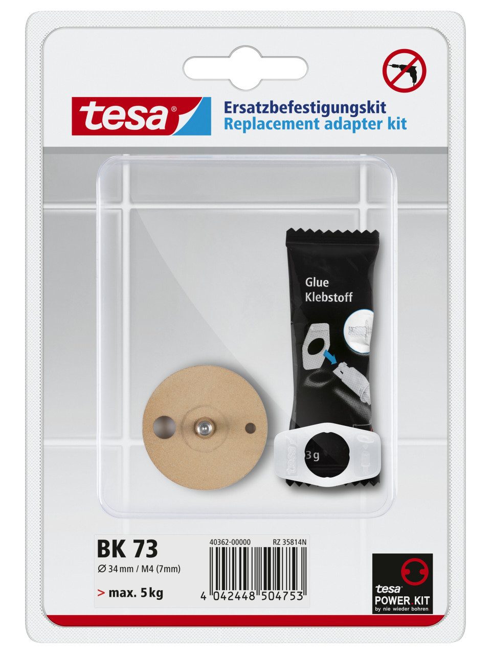 tesa Toilettenpapierhalter tesa Ersatzbefestigungskit BK 73