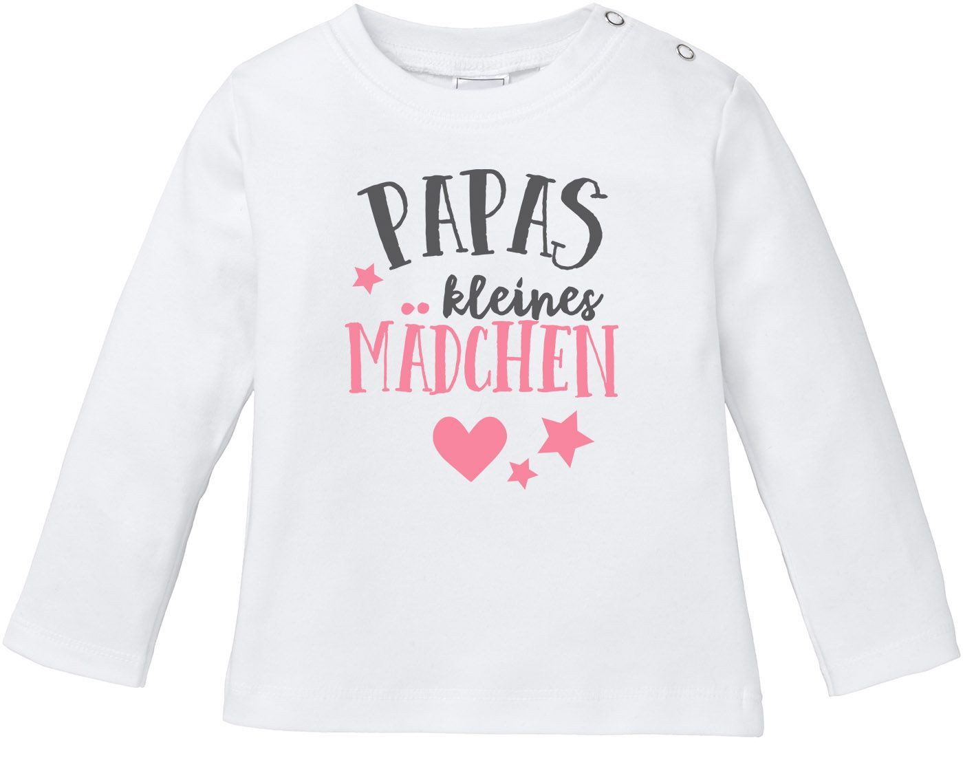 Rundhalsshirt Baby Langarmshirt Babyshirt Papas kleines Mädchen Bio-Baumwolle Shirt