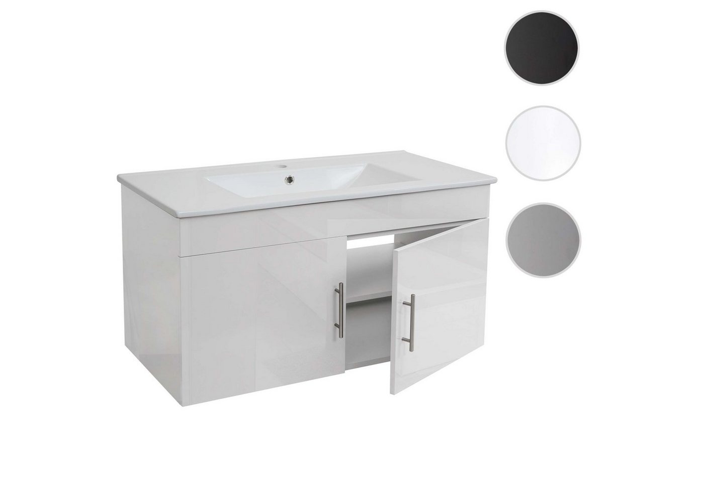 Thumbnail - MCW Waschtisch MCW-D16-t, Zur Wandmontage, Inkl. Aussparung für Siphon, Soft-Close-System