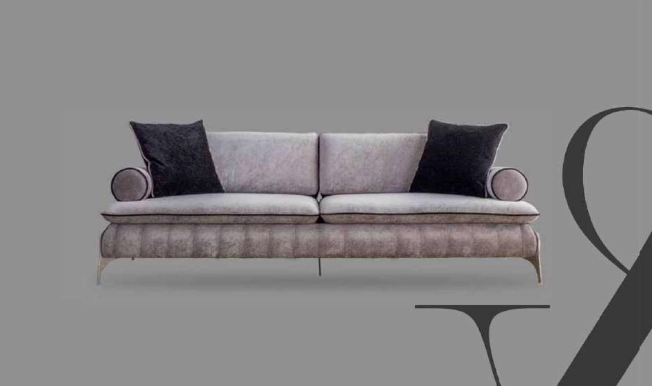 Xlmoebel Big-Sofa Graues Stoffsofa mit elegantem Design für modernes Wohnen, Hergestellt in Europa