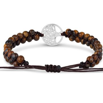 BENAVA Armband Yoga Armband - Hämatit Edelstein Perlen mit Lebensbaum Anhänger, Handgemacht