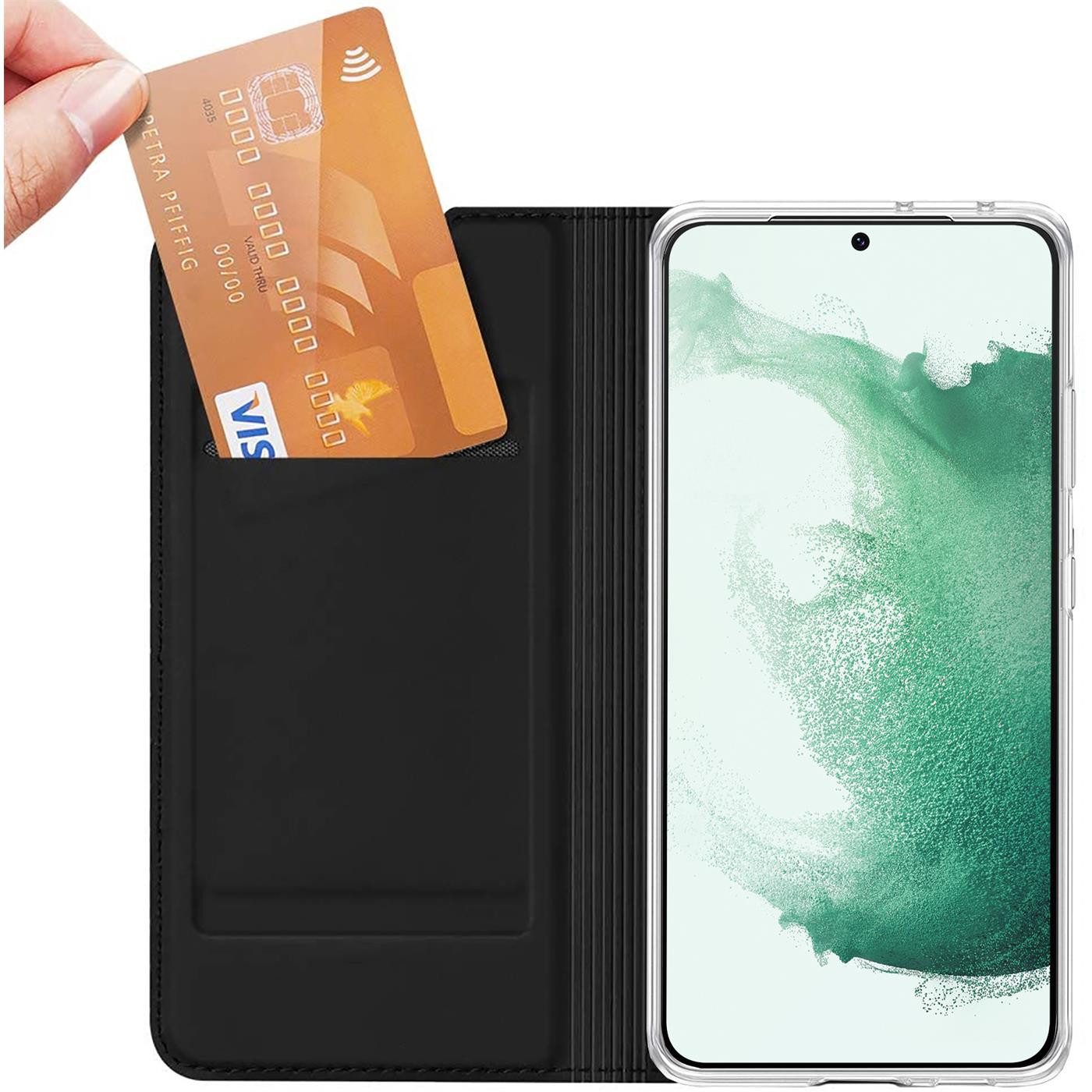 CoolGadget Handyhülle Klapptasche Wallet Kartenfach für Samsung Galaxy S22 6,1 Zoll, Ultra Slim Flip Case Hülle Klapphülle Cover Schutzhülle – Bild 5 von 5