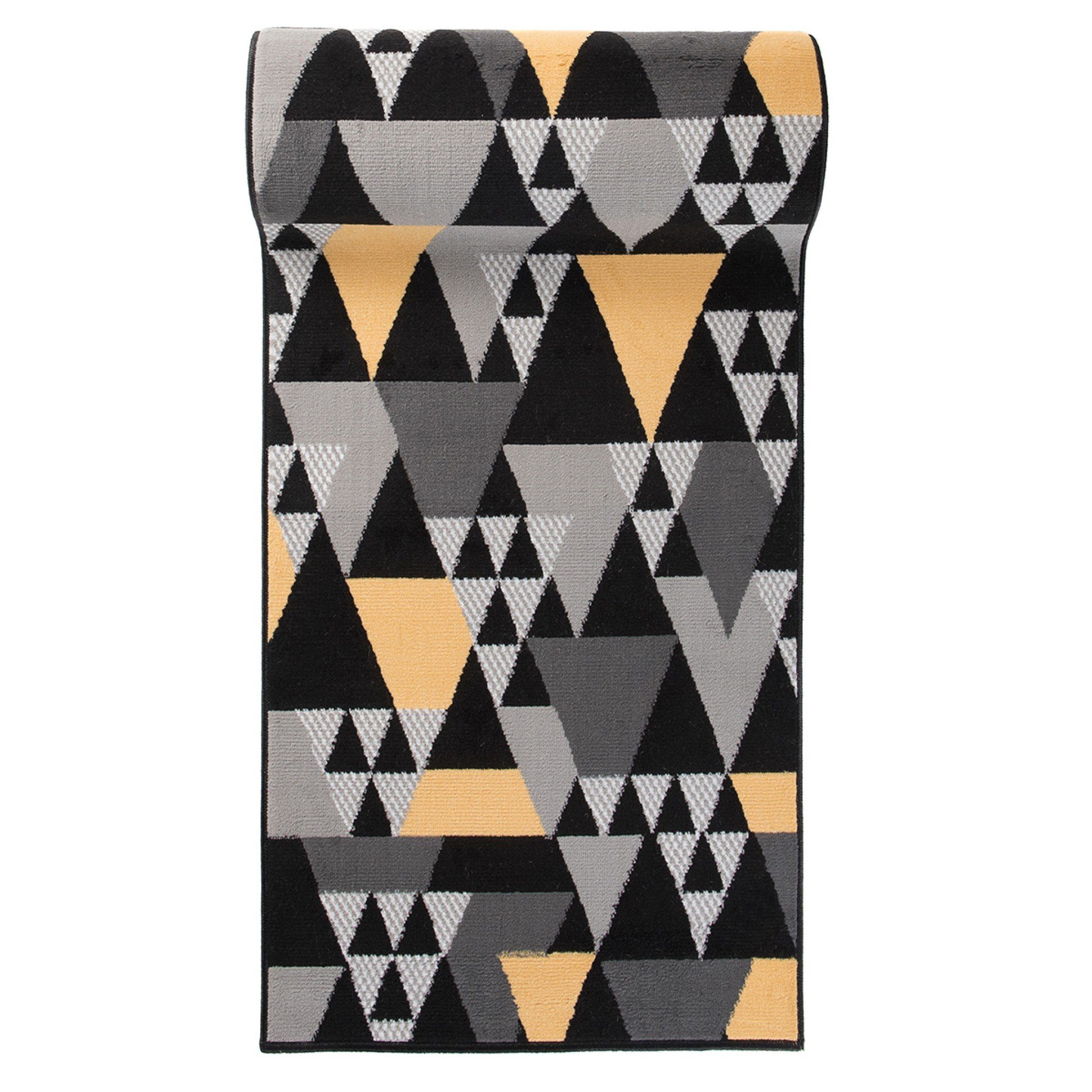 Mazovia Läufer Läufer Flurläufer Modern für Vorzimmer 100 cm Breit Grau Gelb, 100 x 100 cm, Kurzflor, Meterware, Höhe 8 mm. € 45,97