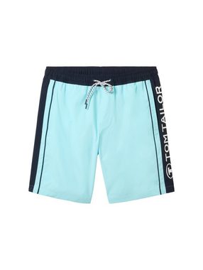 TOM TAILOR Badeshorts mit Logo-Print am Bein