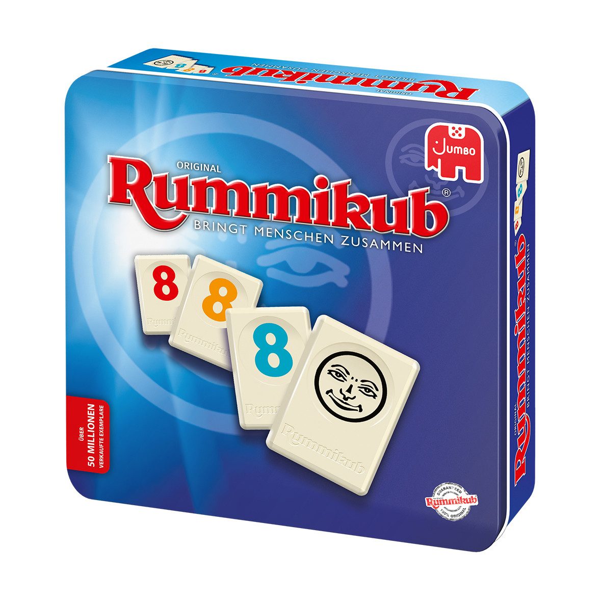 Jumbo Spiele GmbH Spiel Original Rummikub in einer Metalldose, Legespiel, Original Rummikub in einer Metalldose