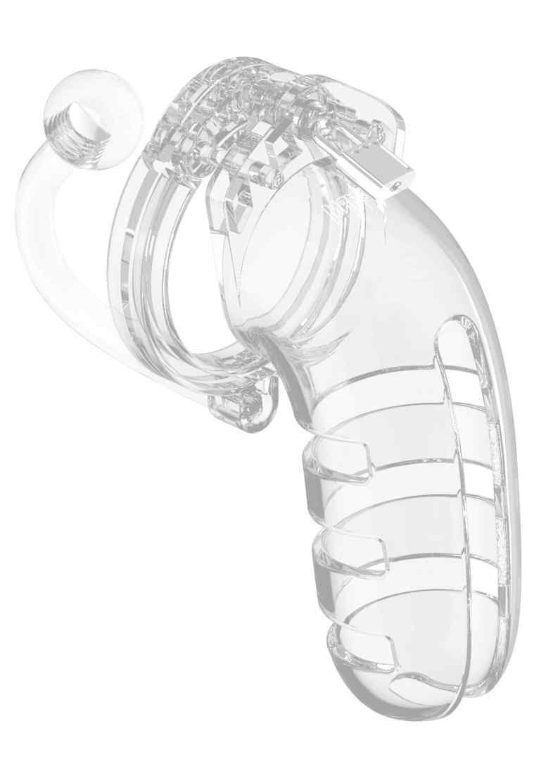 - Chastity Peniskäfig Transparent, ManCage Model Cage with anpassbarer Plug Durchmesser - 12