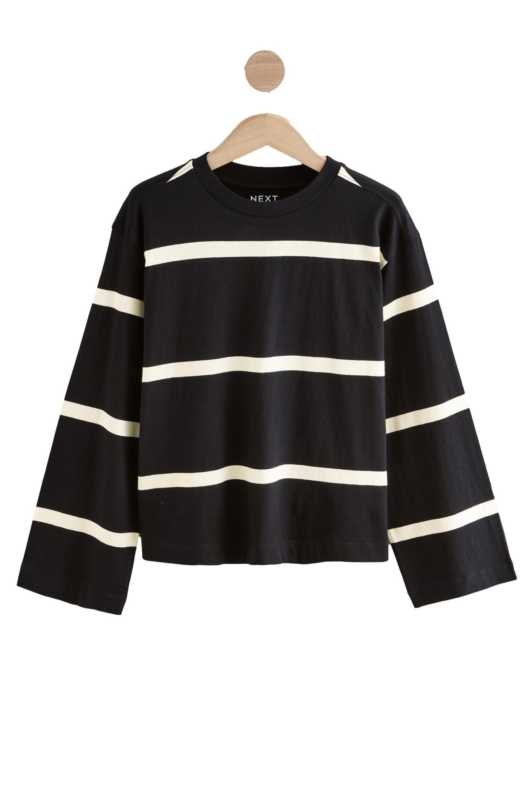 Next Langarmshirt Relaxed Fit Langarmshirt mit Rundhalsausschnitt (1-tlg) günstig online kaufen