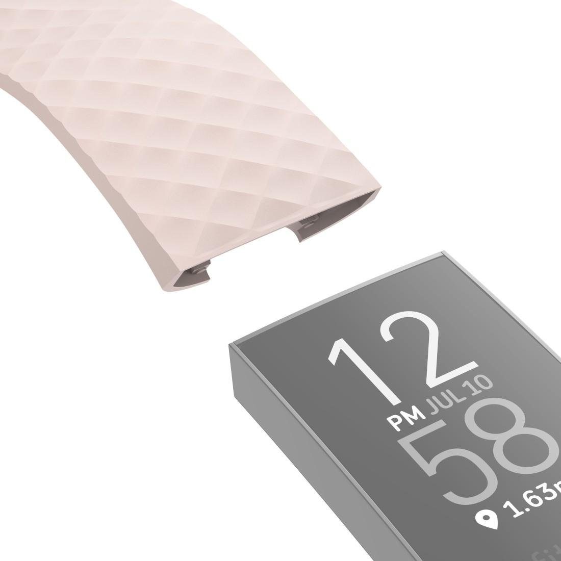 Charge für Fitbit rosé Charge 19,9 22mm, Smartwatch-Armband Hama cm 4, 3 und Fitbit Ersatzarmband