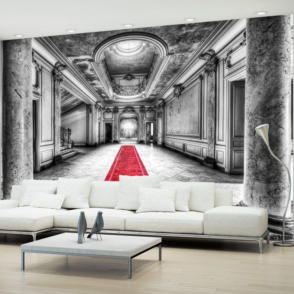 KUNSTLOFT Vliestapete Das Geheimnis von Marmor - schwarz und weiß 1x0.7 m, halb-matt, lichtbeständige Design Tapete