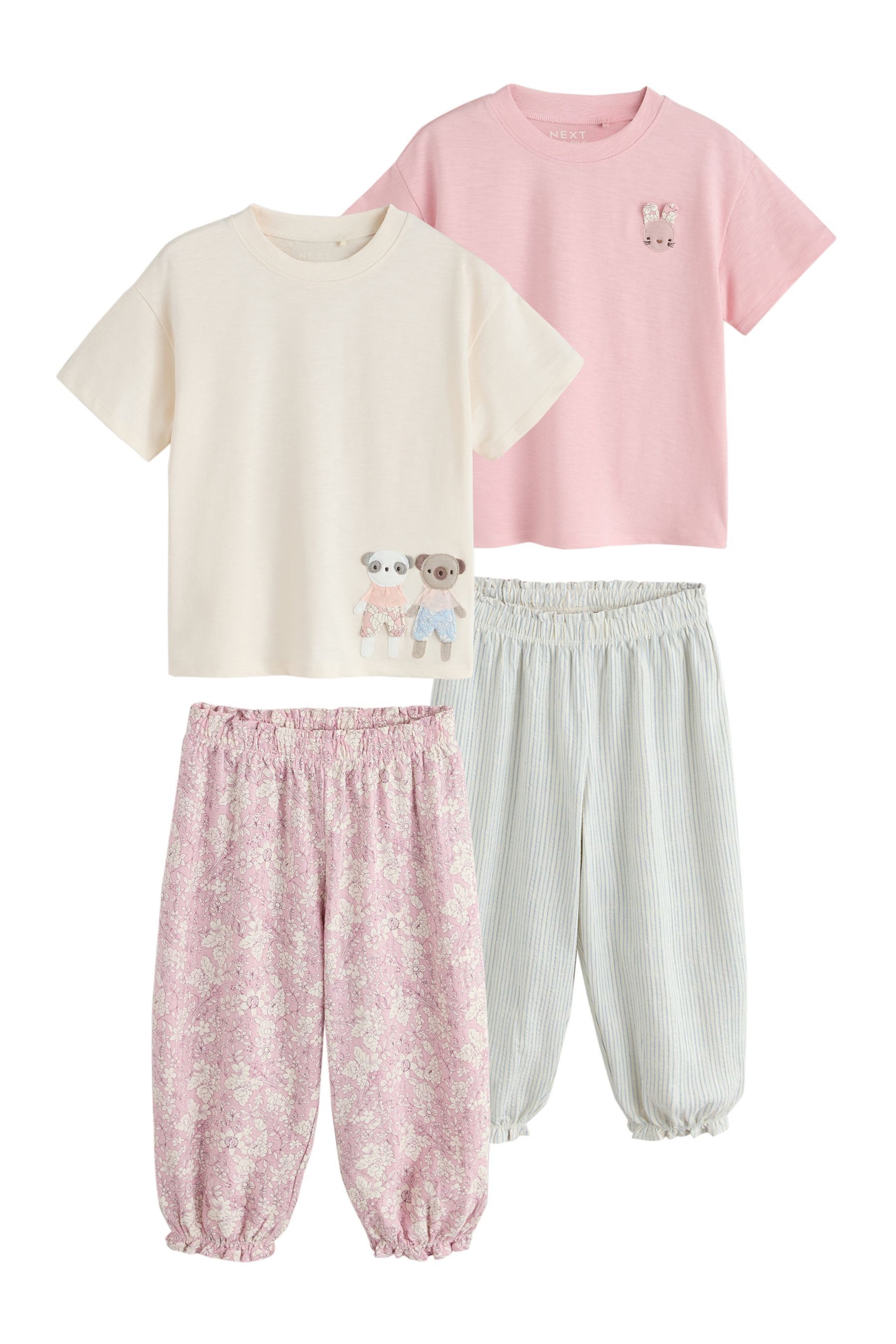 Top & Hose Oberteil und Hose mit weitem Bein im Set, 2er-Pack