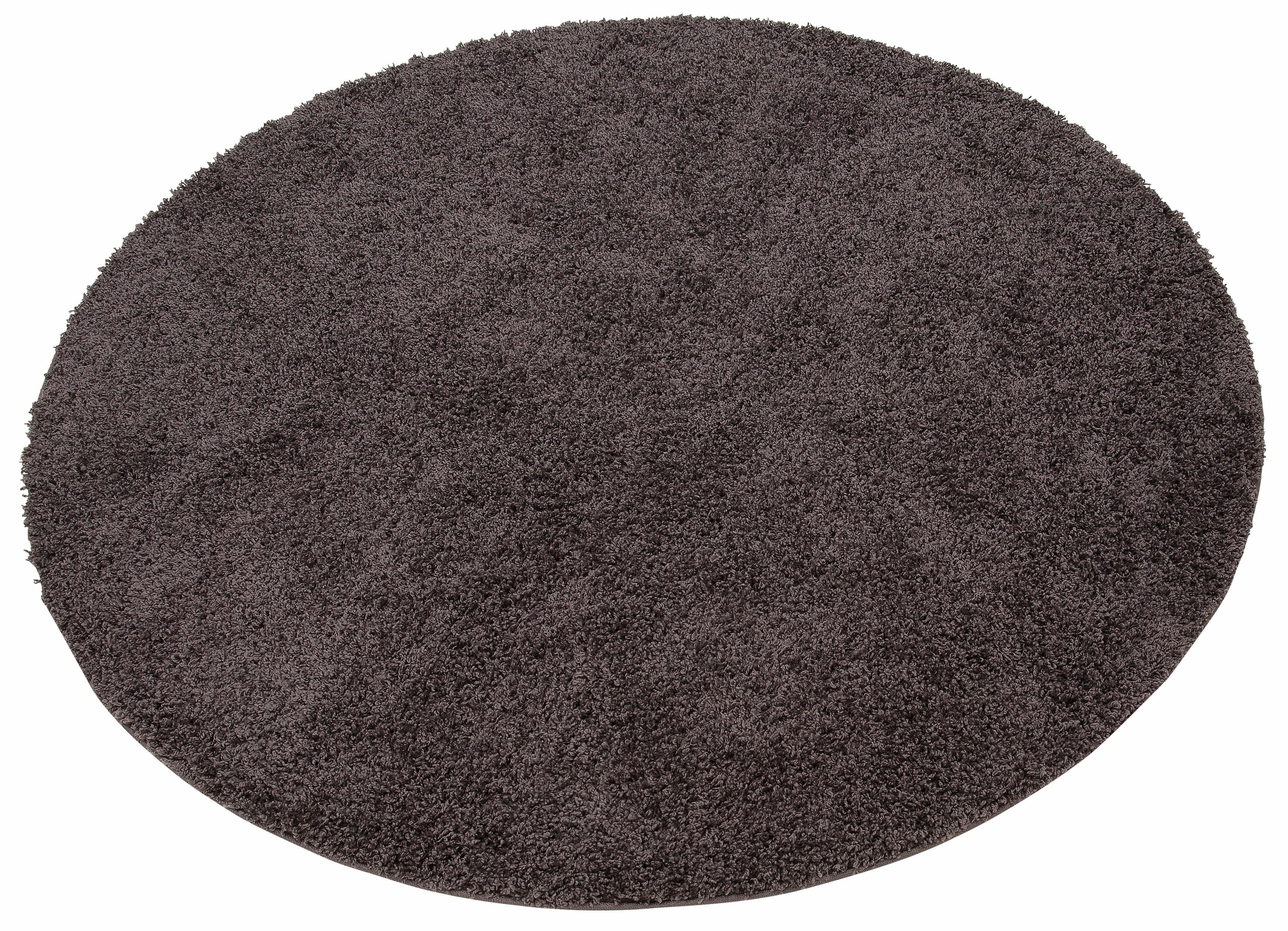 hochflor teppich rund home affaire collection shaggy 30 hoehe 30 mm gewebt dkl grau