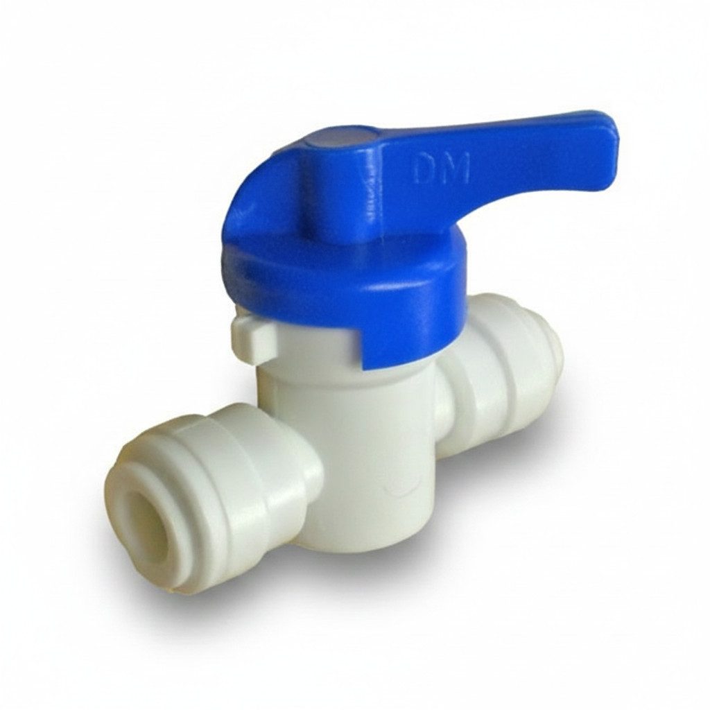 DMfit Wasserhahnfilter, Absperrhahn mit Gradem Verbinder 1/4 Zoll Schlauch AHUC0404