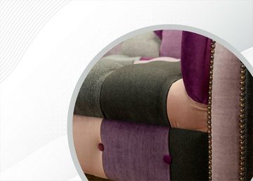 JVmoebel Chesterfield-Sofa Luxus bunter Chesterfield Dreisitzer 3-er Couch Modern Neu, Made in Europe