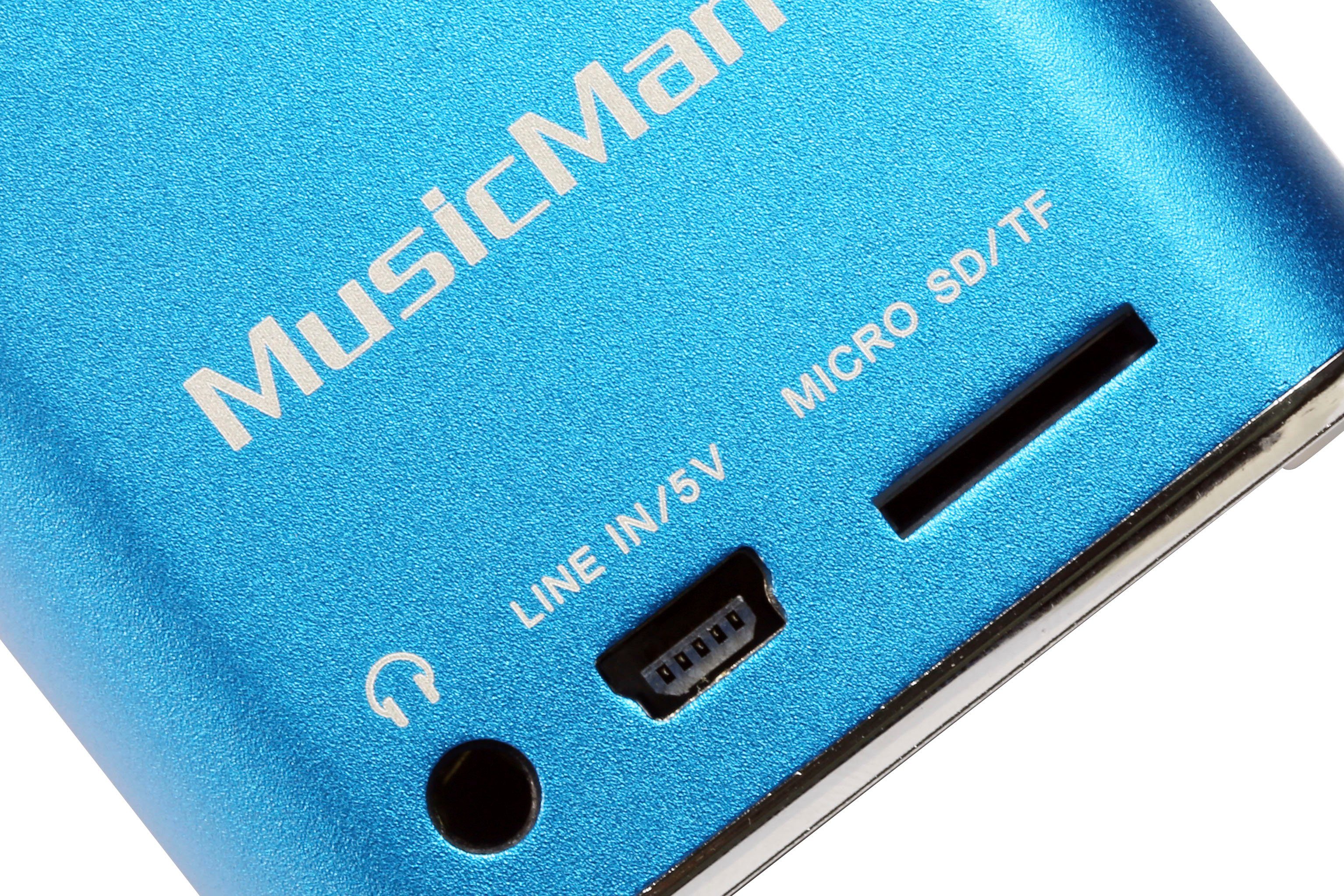 Portable-Lautsprecher (3 MusicMan blau Technaxx Mini Soundstation W)