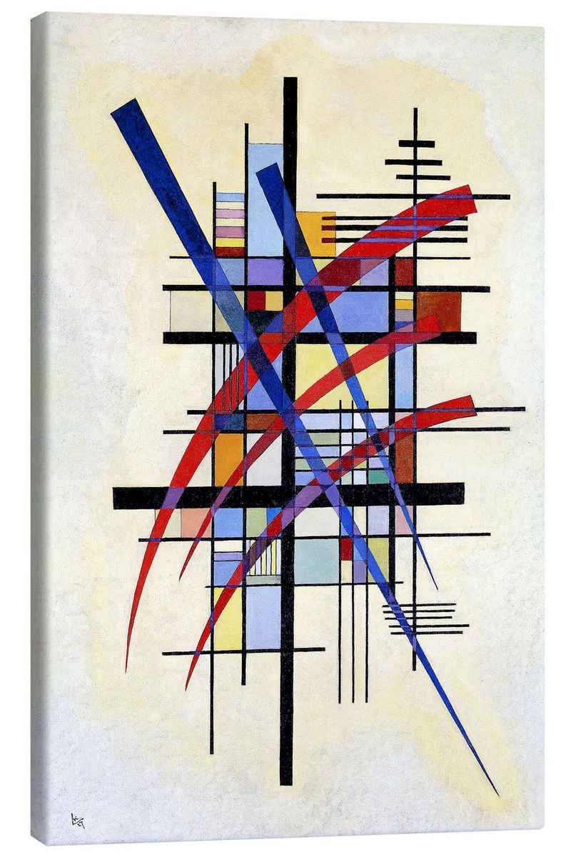 Posterlounge Leinwandbild Wassily Kandinsky, Zeichen mit Begleitung, Malerei