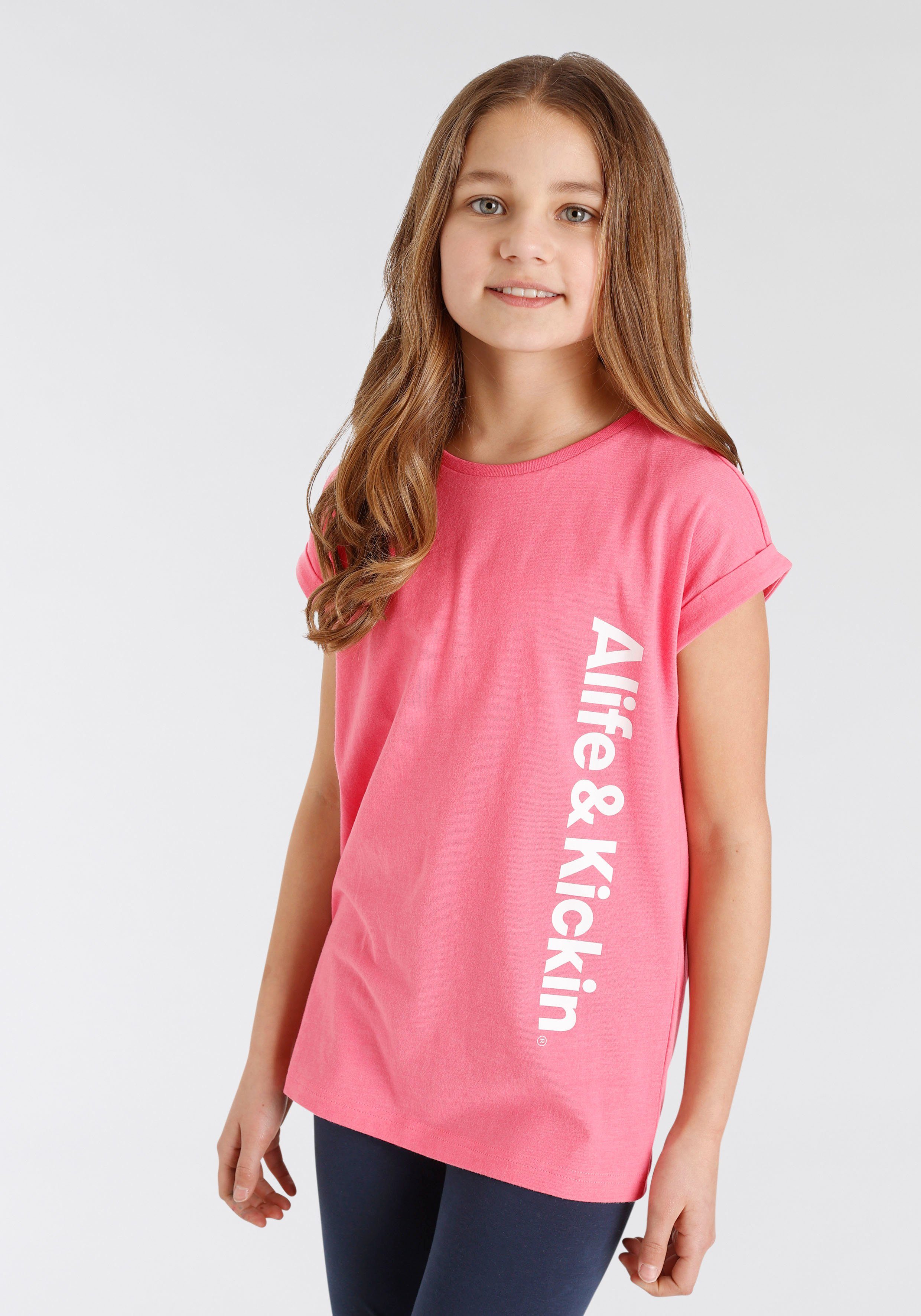 aus mit Baumwollmischung Super Alife & Alife Kickin Druck MARKE! softer Kickin für Jersey & NEUE Logo Kids., T-Shirt
