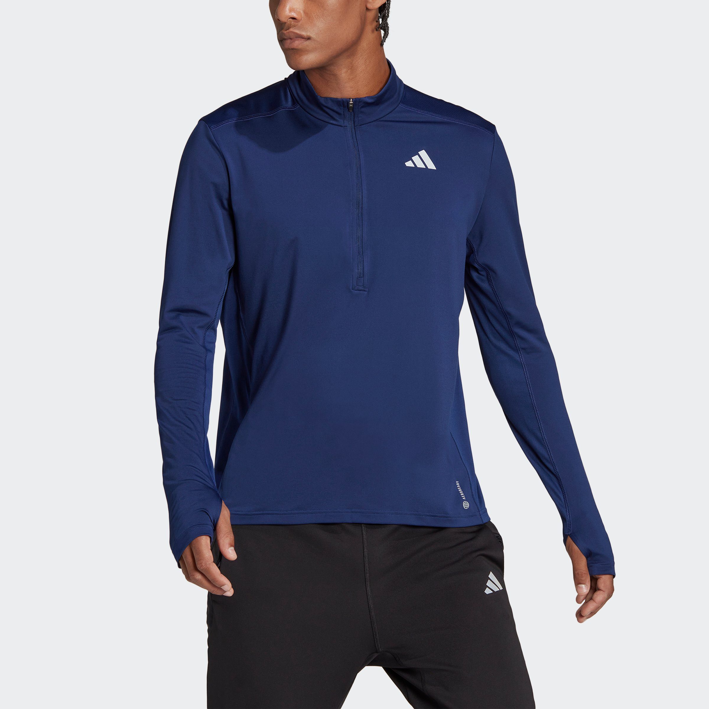 RUN Dark adidas ZIP Blue THE LONGSLEEVE Laufjacke OWN 1/2 Performance