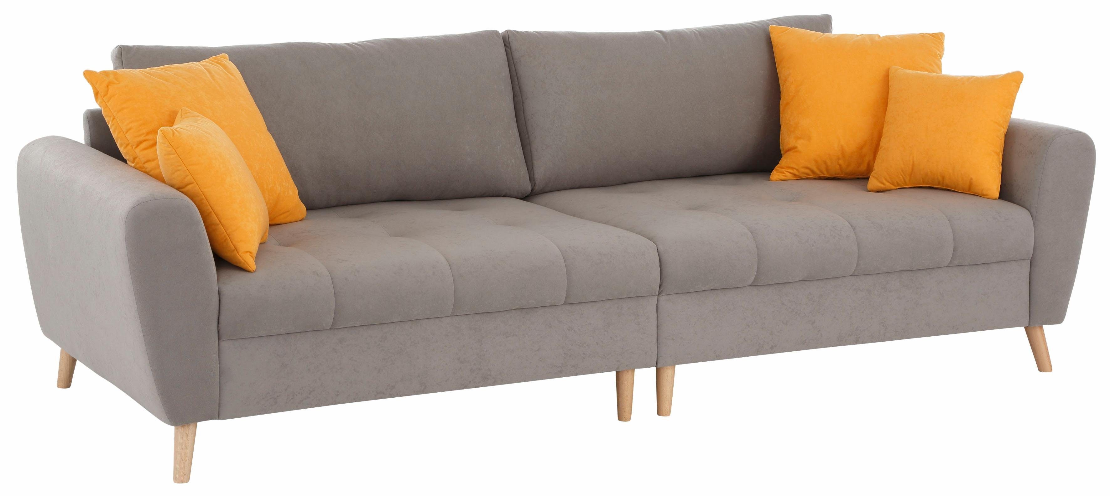 Home affaire Big-Sofa »Jordsand«, mit feiner Steppung und vielen losen  Kissen online kaufen | OTTO