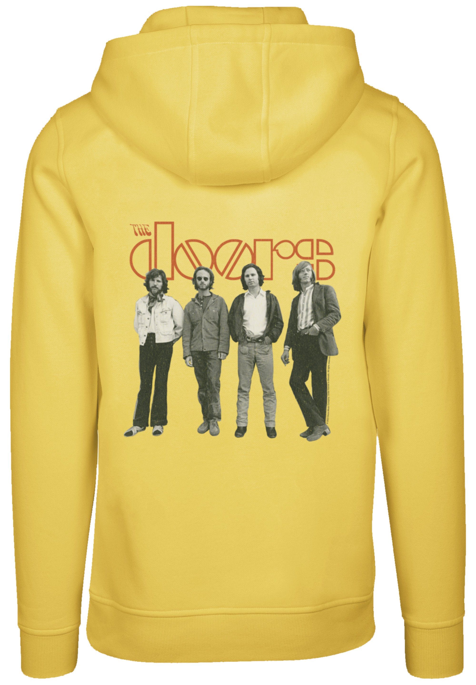 F4NT4STIC Hoodie The Doors Band Premium taxi Logo yellow Qualität, Music Band Standing Band