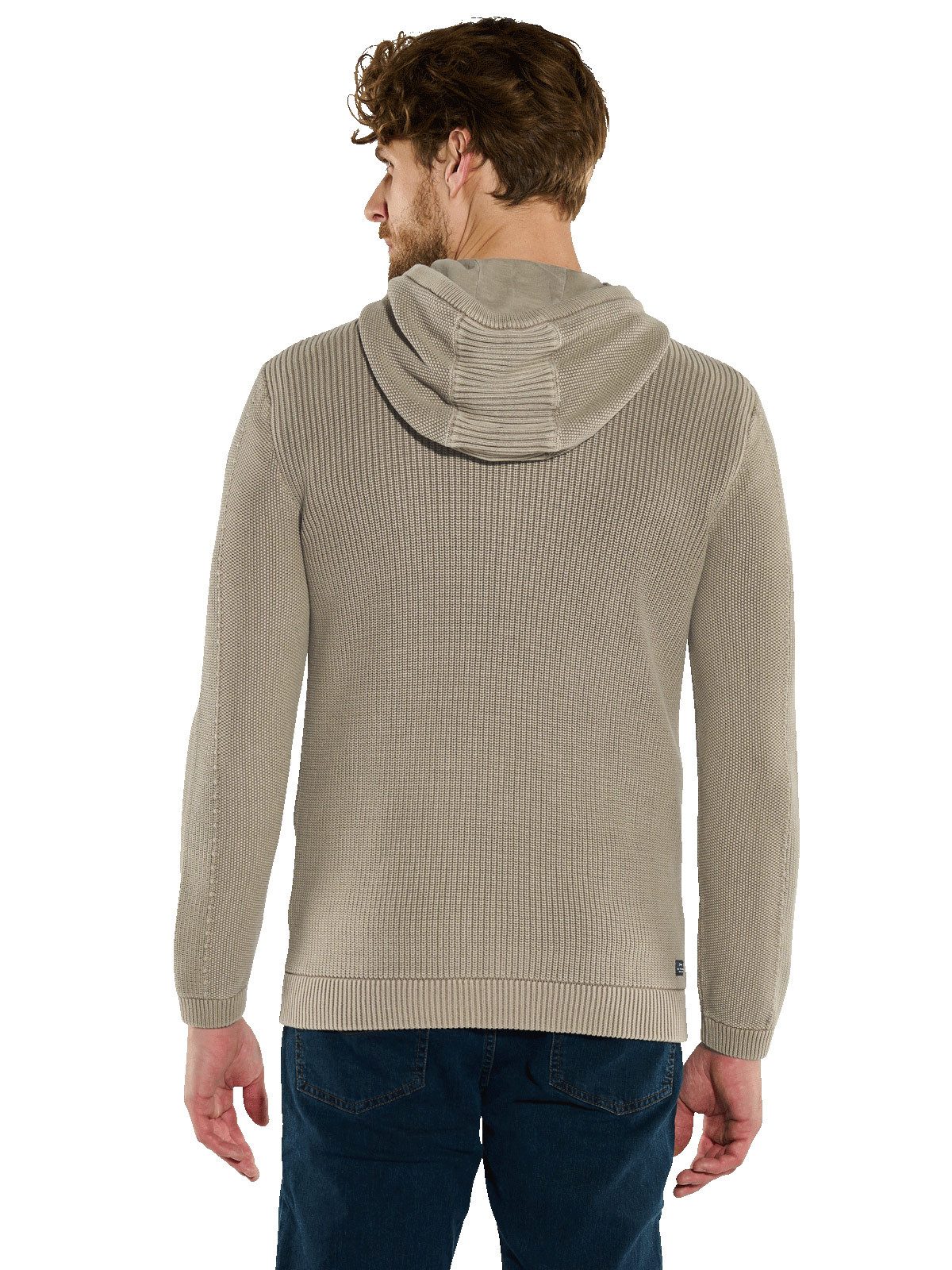 Engbers Strickjacke Herren Strickjacke strukturiert, Beige
