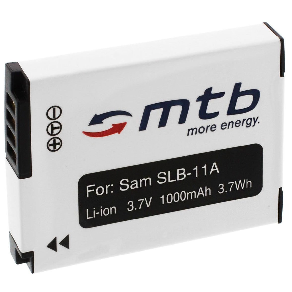 mtb more energy [BAT-265 - Li-Ion] Kamera-Akku kompatibel mit Akku-Typ Samsung SLB-11A 1000 mAh (3,7 V), passend für: Samsung CL5, CL65, CL80 // Samsung EX1…