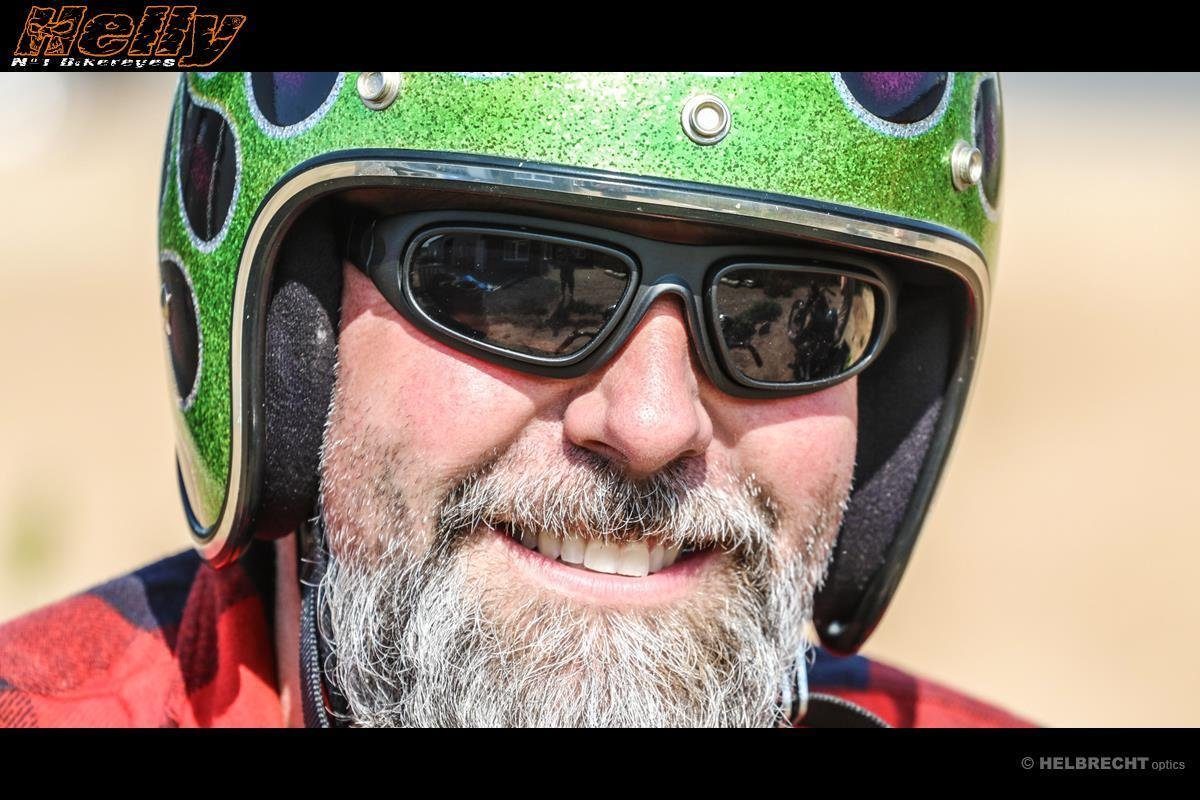 Helly - No.1 Bikereyes Motorradbrille eagle, inkl. 3 Paar Wechselgläser, Band und Bügel