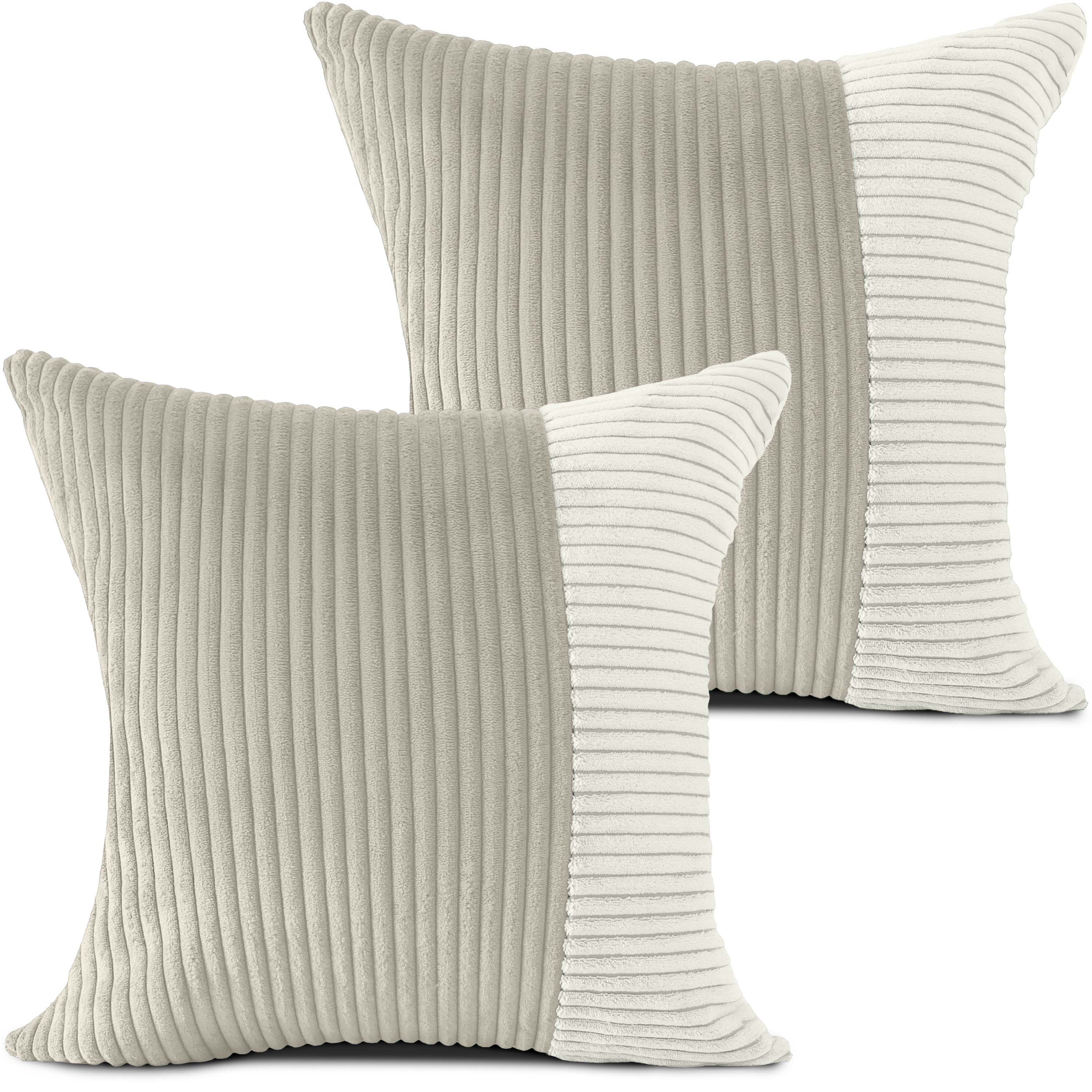 Amilian Dekokissen 2er Set - Kissen mit Füllung & Bezug - Zierkissen Set 2 günstig online kaufen