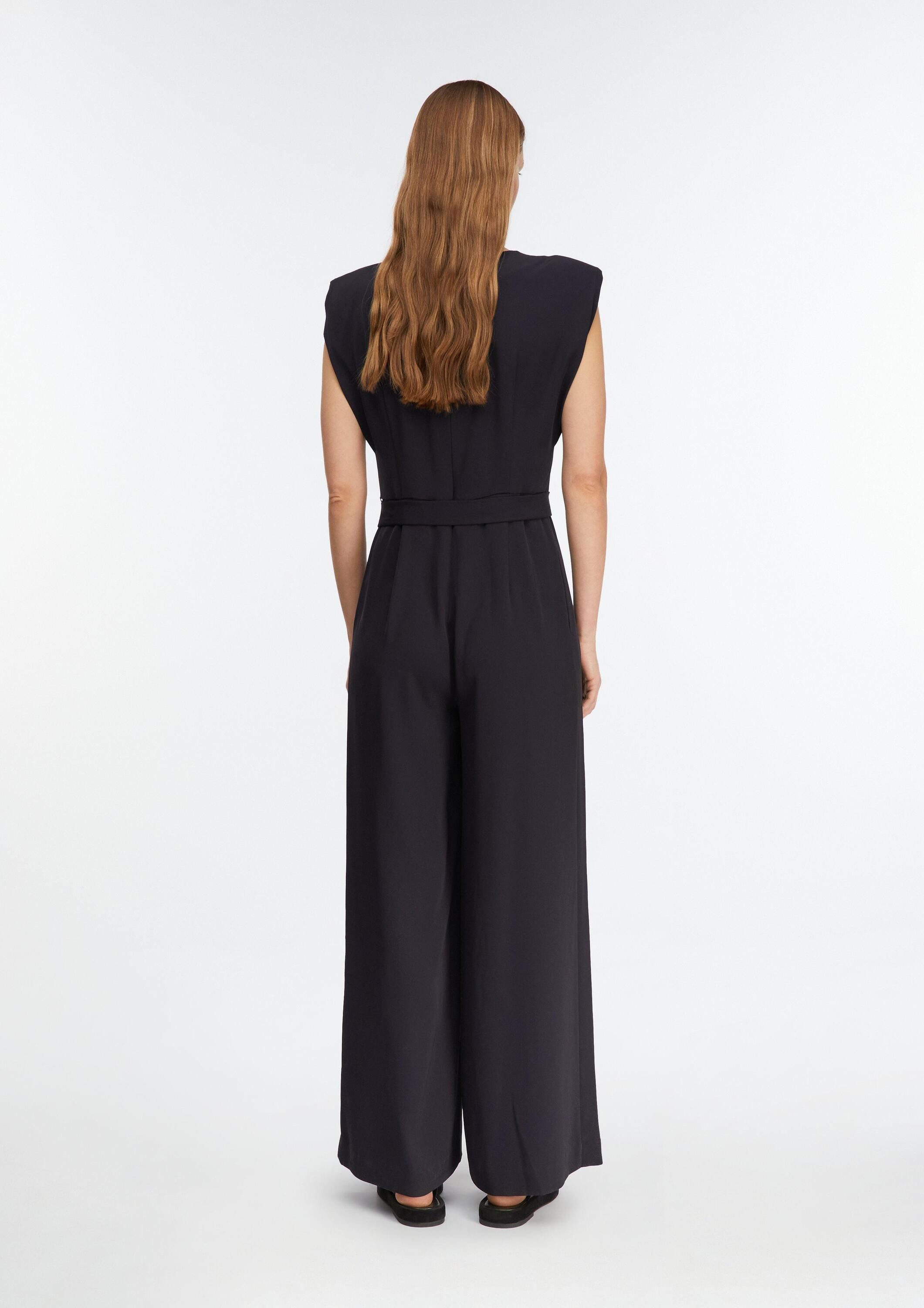 comma Jumpsuit Overall Jumpsuit mit Wide Leg