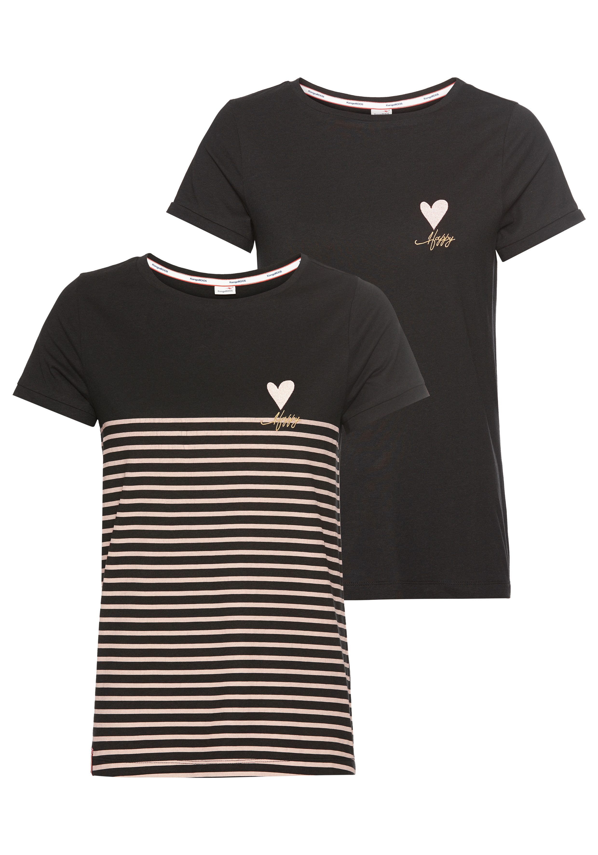 KangaROOS T-Shirt (Packung, 2-tlg., 2er-Pack) aus günstig online kaufen