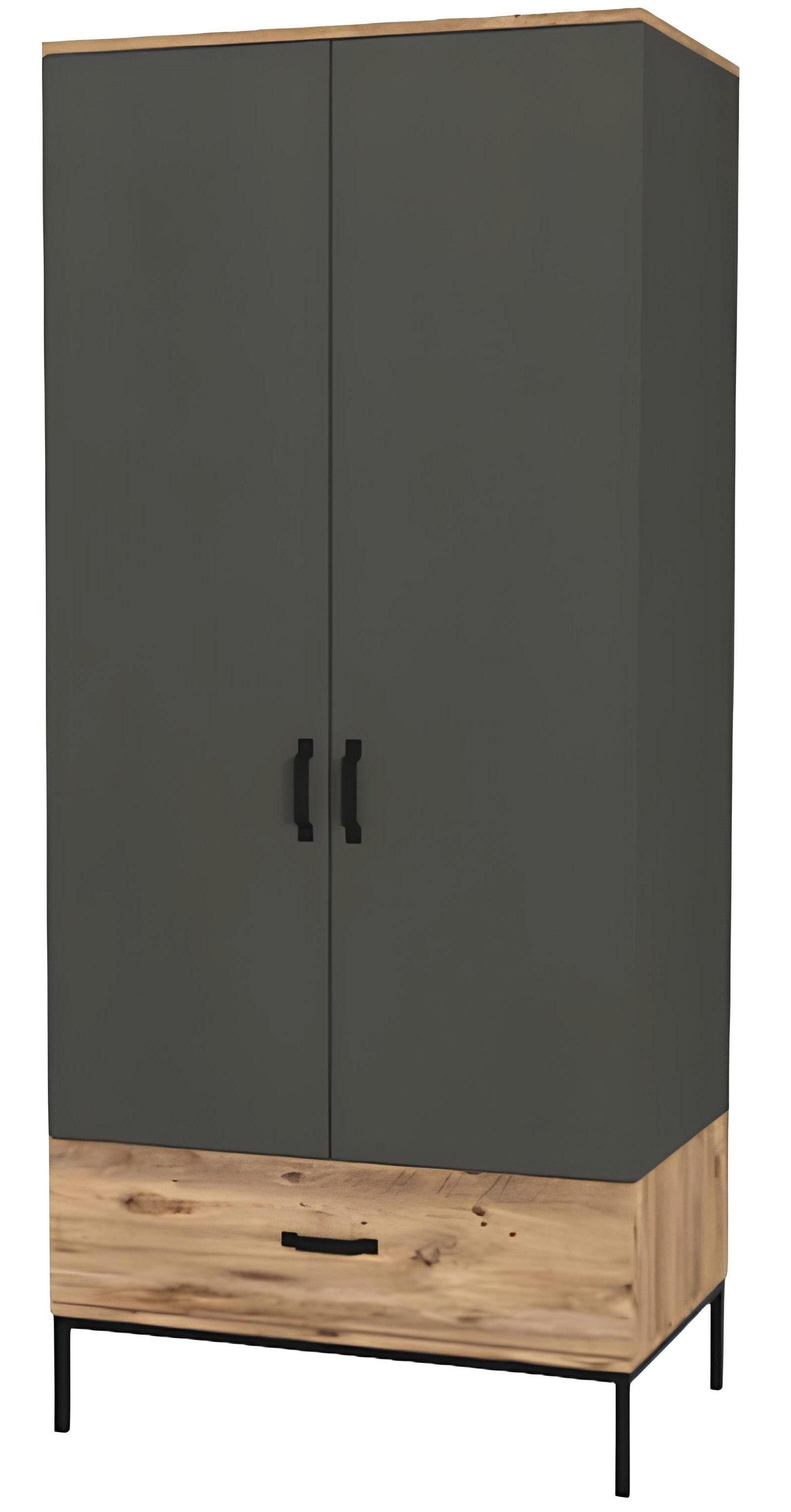 Xlmoebel Kleiderschrank Moderner Kleiderschrank aus Holz in Grau für das Kinderzimmer (Kleiderschrank) Hergestellt in Europa
