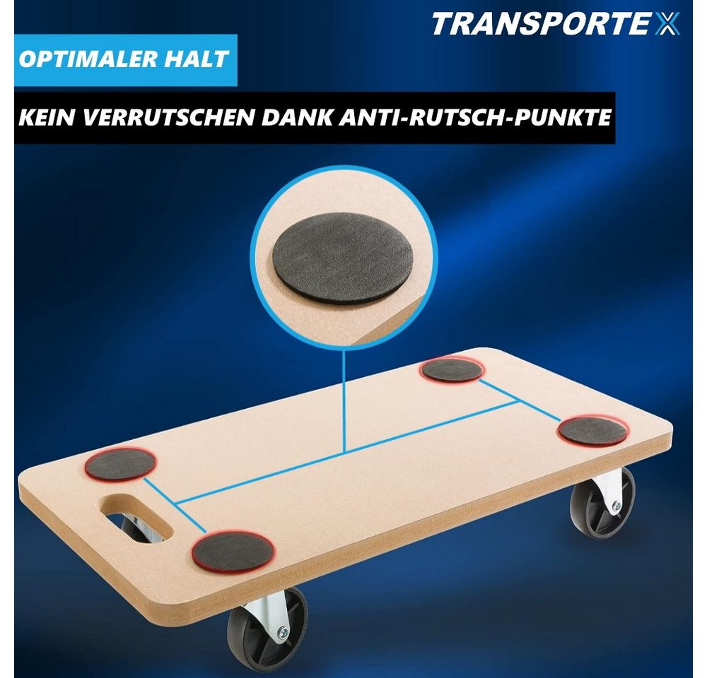 Thumbnail - MAVURA Transportwagen TRANSPORTEX Transport Rollwagen Transporttrolley Transportbrett, Plattformwagen Transporthilfe bis...