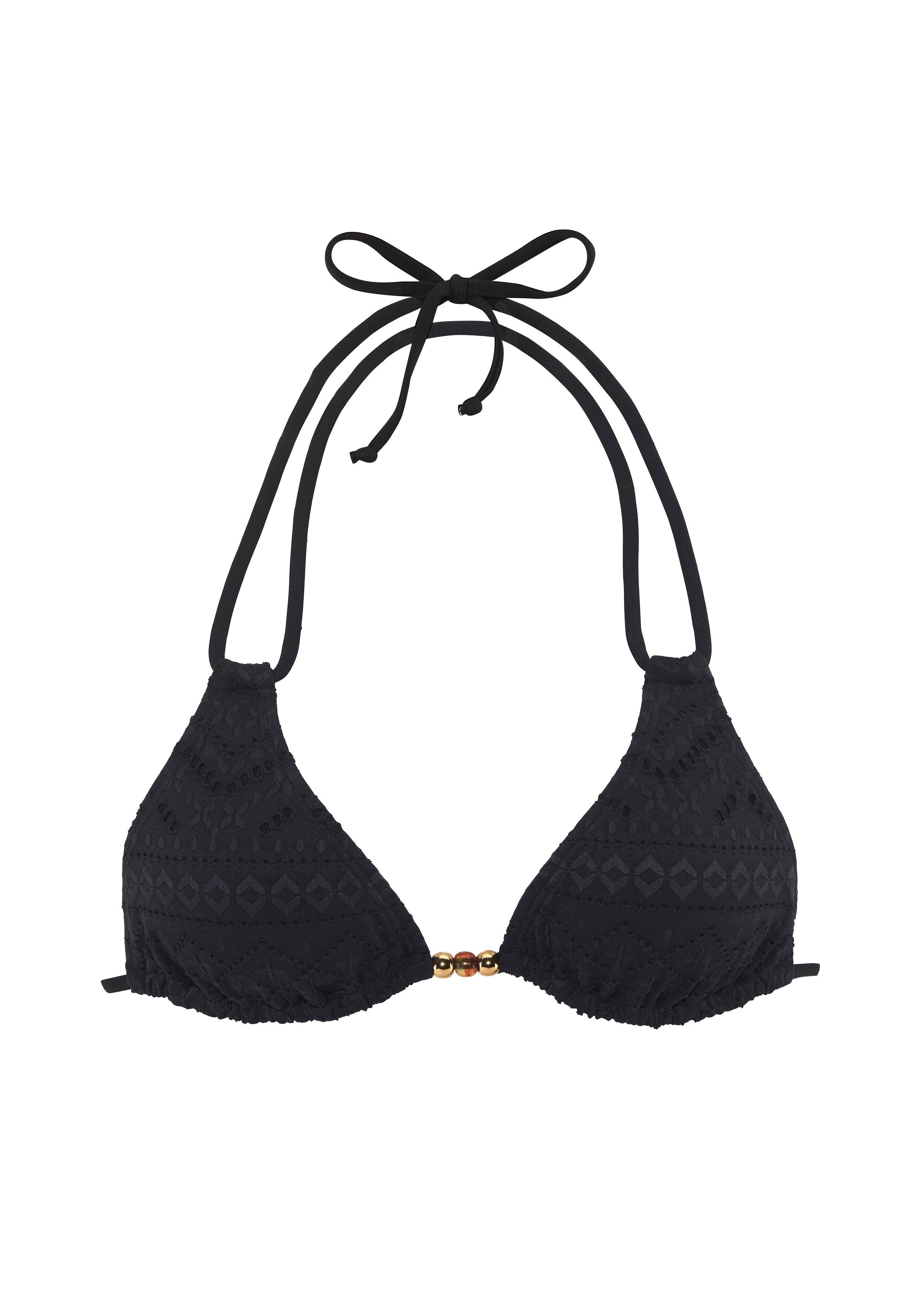 LASCANA Triangel-Bikini-Top Omara, mit Lochstickerei günstig online kaufen