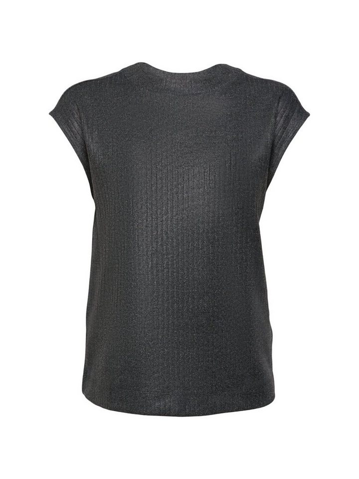 Esprit Collection T-Shirt Glitzer-Effekt-Shirt mit Rückenausschnitt (1-tlg)