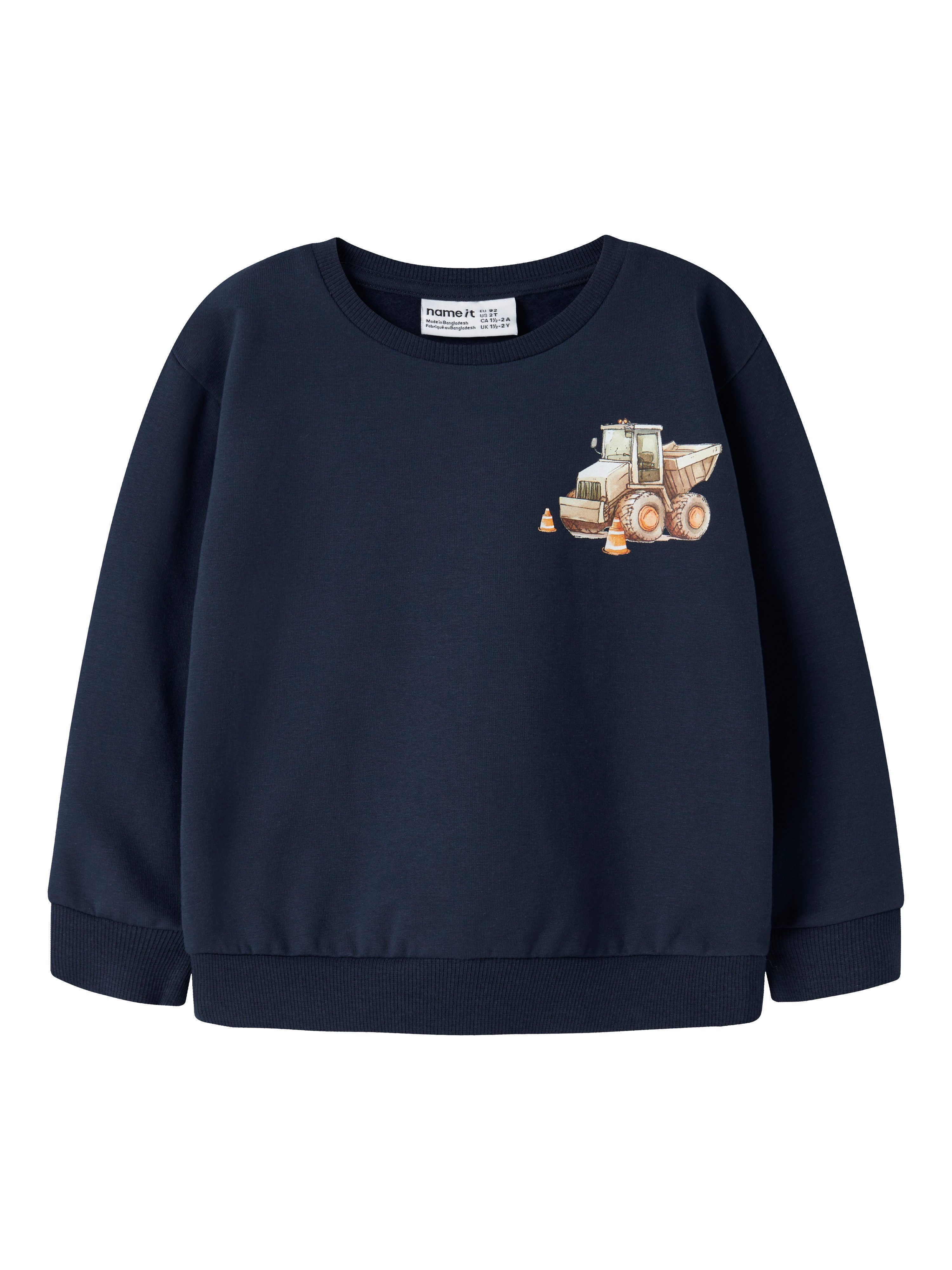 Name It Sweatshirt NMMNELSON LS NREG SWEAT BRU BOX Baumwollmischung, regular fit