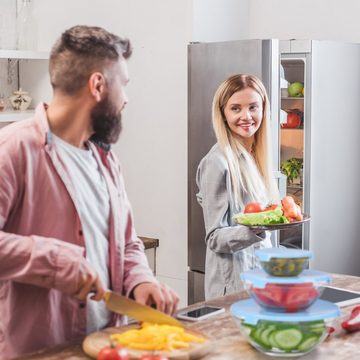 relaxdays Vorratsdose Runde Glasschüsseln mit Deckel 5er Set, Glas