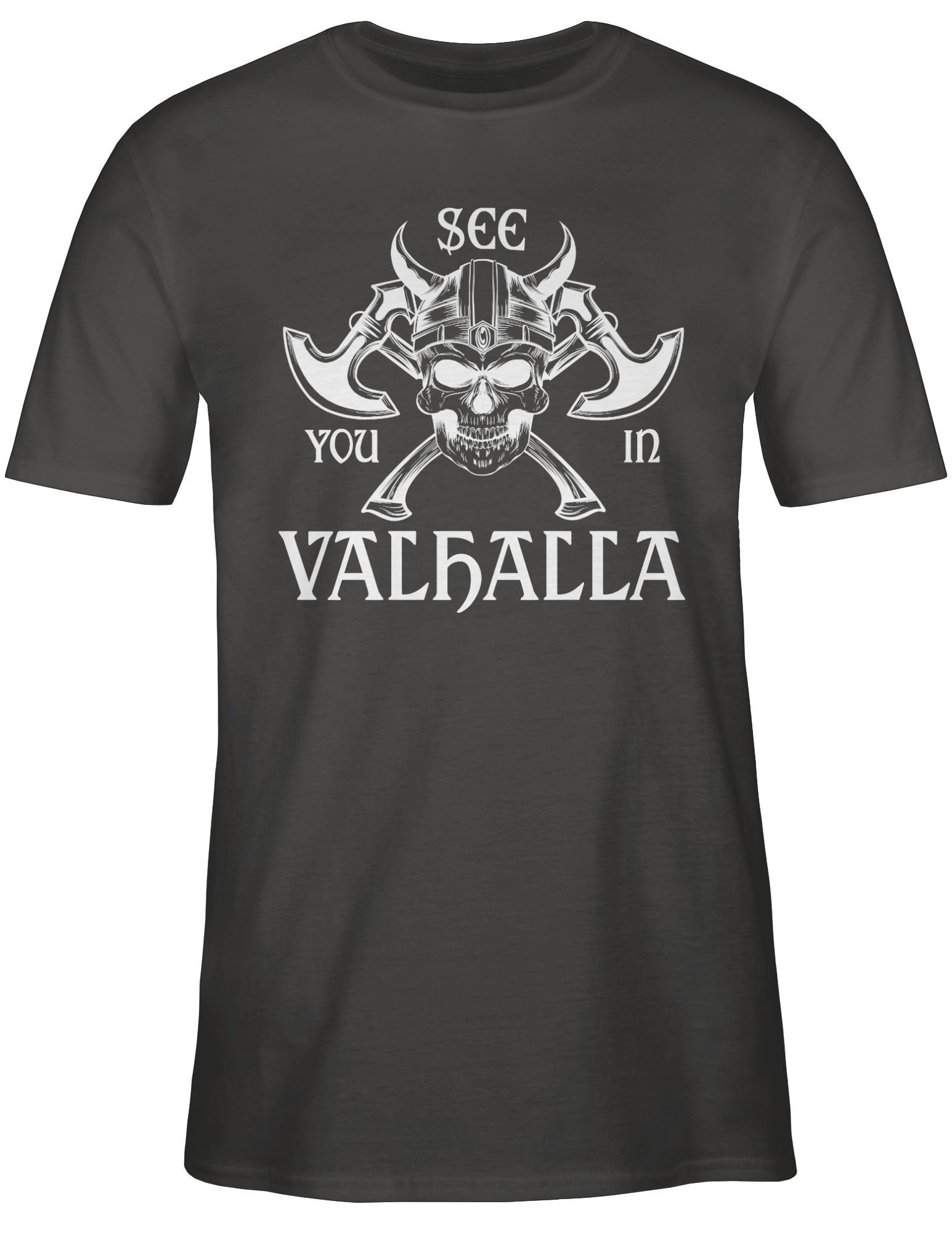 02 See Shirtracer Wikinger Walhalla & T-Shirt Valhalla you Herren in Dunkelgrau