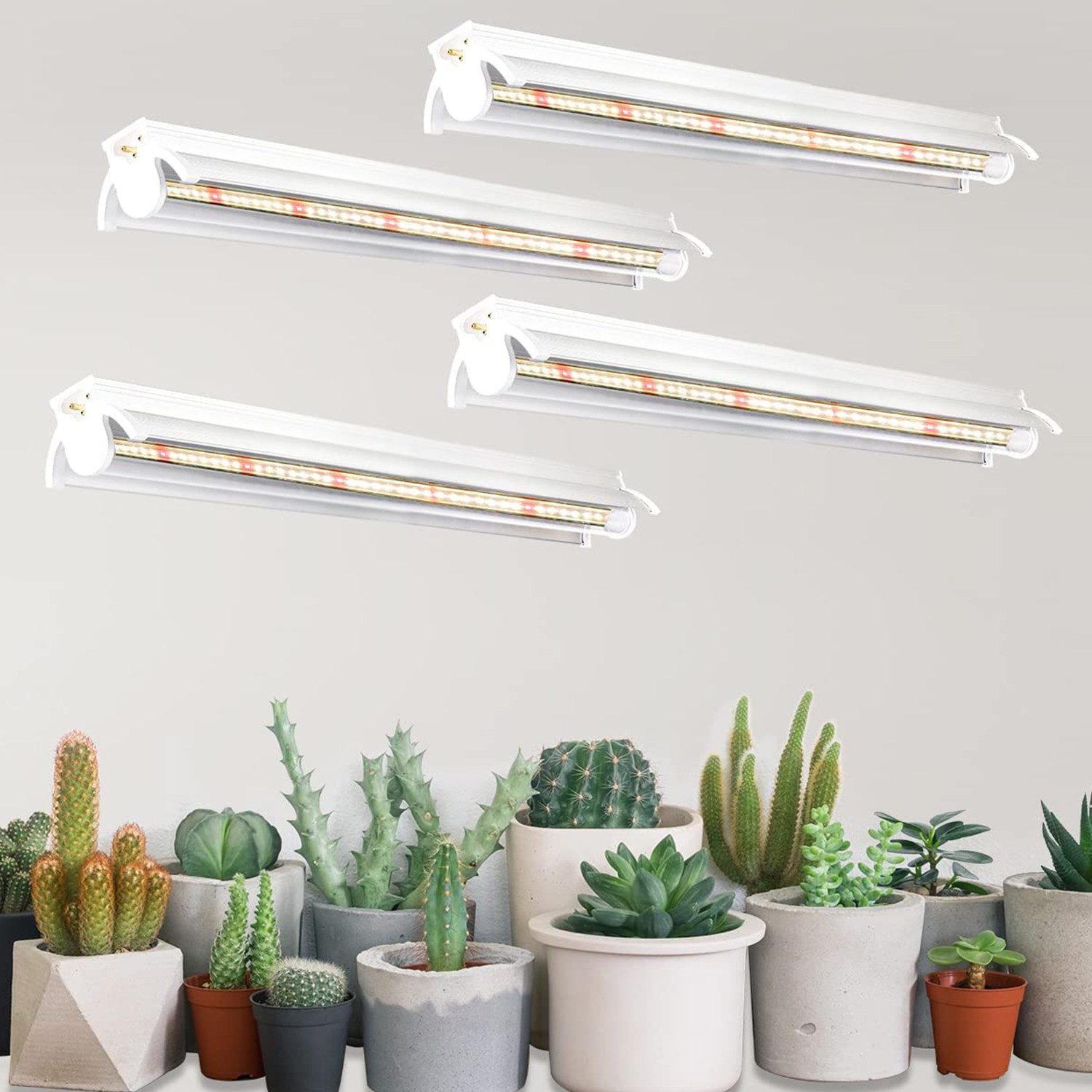 Laybasic Pflanzenlampe Volles Spektrum LED Pflanzenlampe T5 5000K Grow Lampe Zimmerpflanzen, 1 To 4