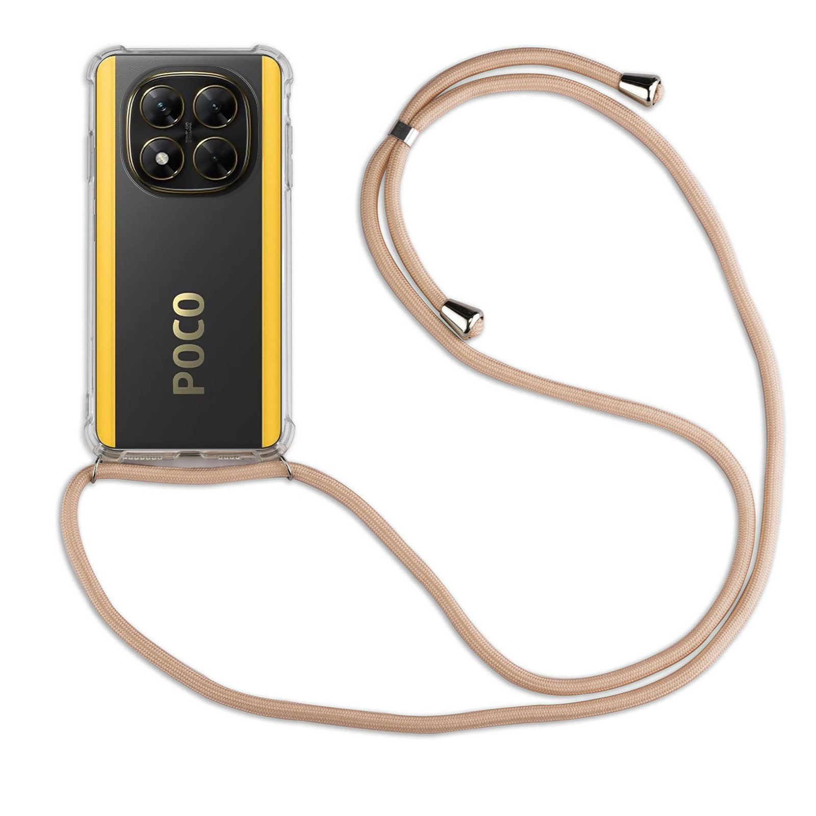 betterfon Handykette für Poco X7 Pro 5G Handyhülle mit Band & Kordel Bumper, Premium-Panzerung – stoßfest, kratzresistent & passgenau