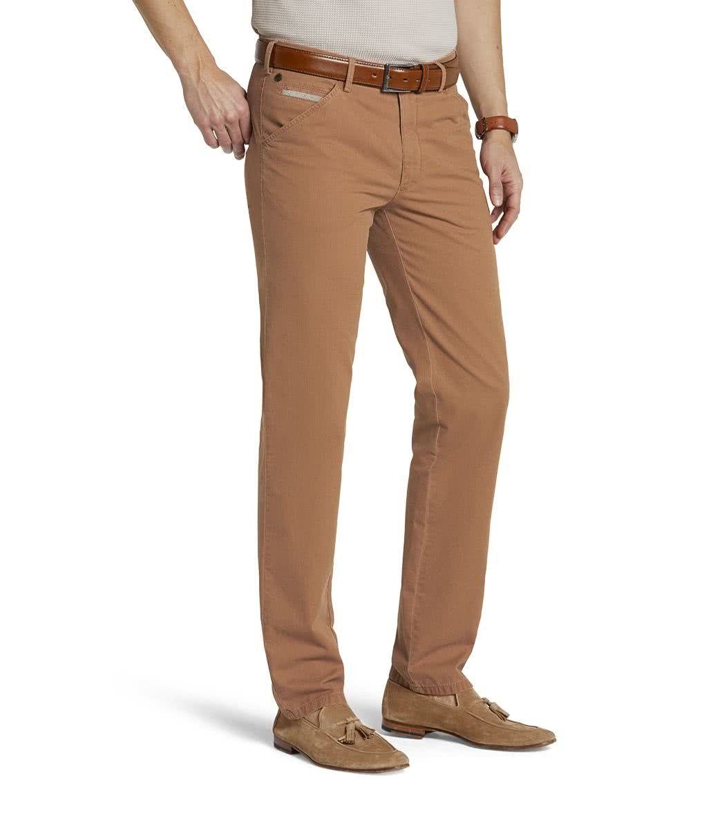 5-Pocket-Jeans MEYER CHICAGO Chino stripes structured rost 1-5040-46