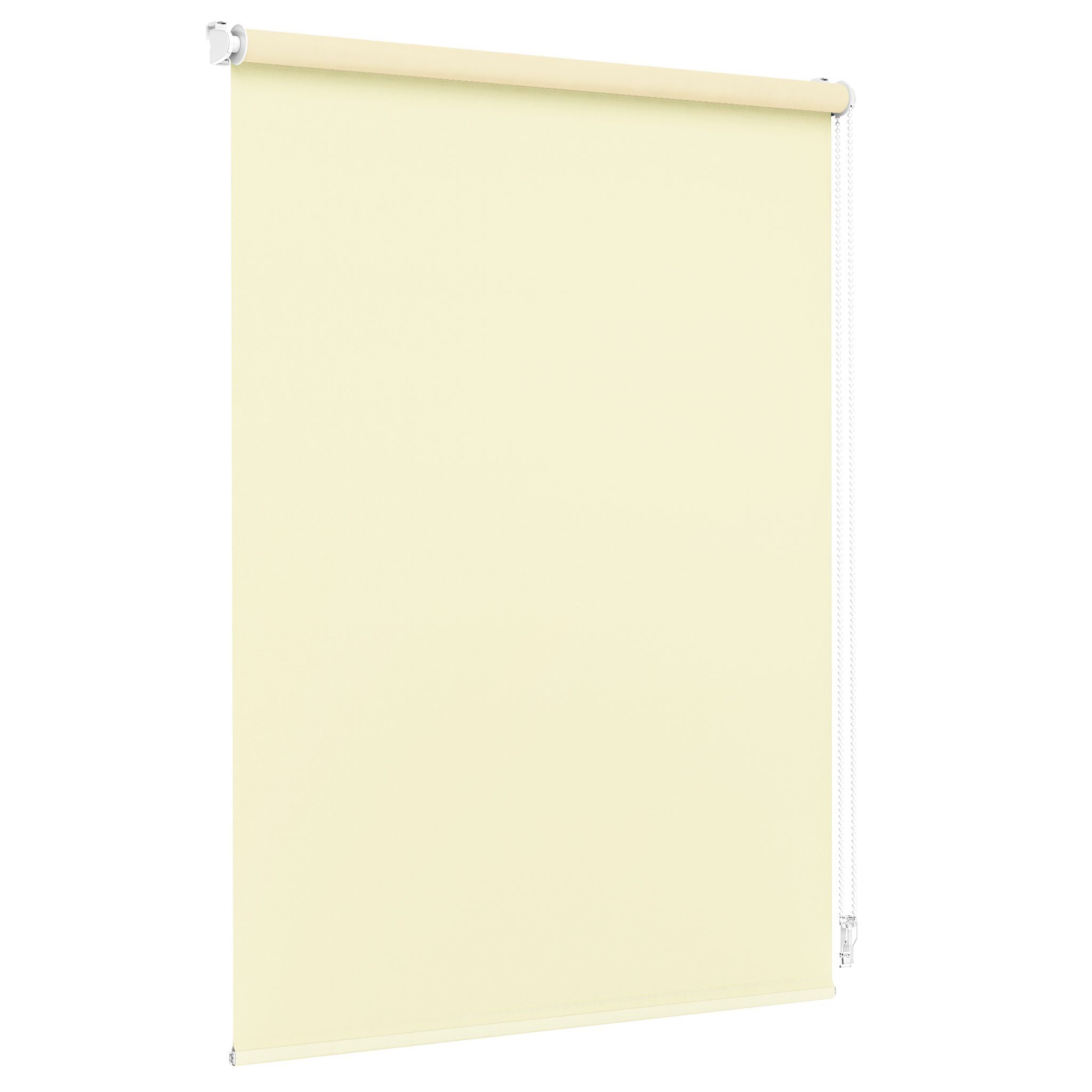 Rollo Lichtdurchlässig, 30 x 100 cm, creme [Stoffbreite 26,6 cm], jalousiescout, blickdicht, ohne Bohren, freihängend, Klemmfix, vormontiert, mit Kindersicherung, für Fenster und Türen, Sichtschutz