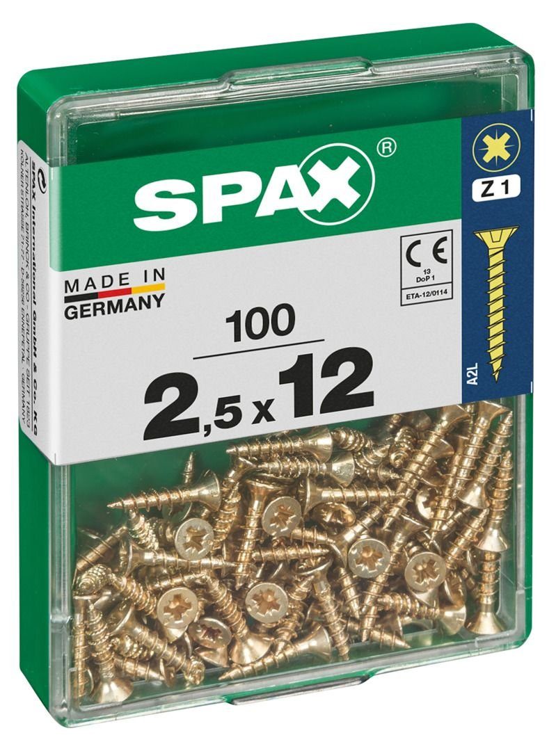 12 1 Universalschrauben Spax Holzbauschraube mm x 100 2.5 PZ - SPAX